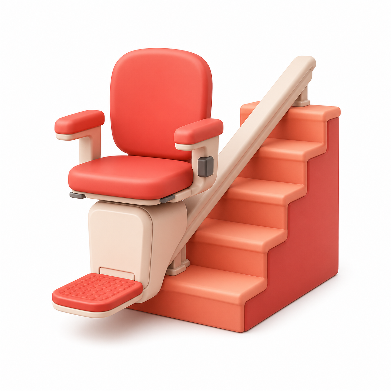 Stairlifts icon showing a stairlift on stairs