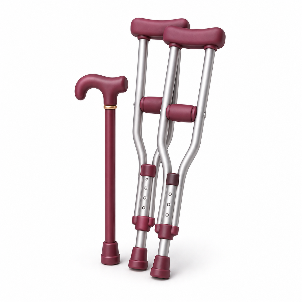 Walking cane and crutches icon