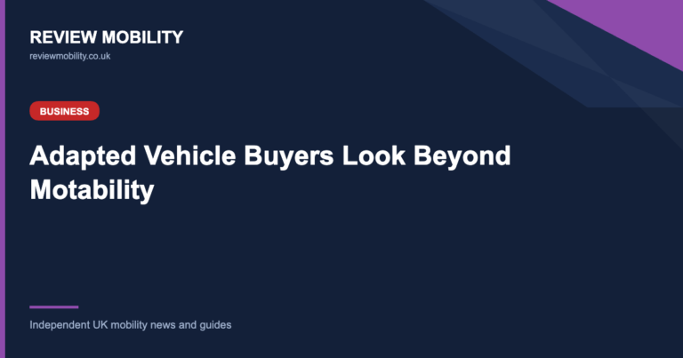 Adapted Vehicle Buyers Look Beyond Motability After Scheme Changes