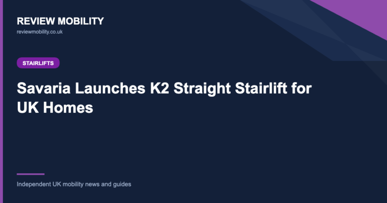 Savaria Launches K2 Straight Stairlift for UK Homes