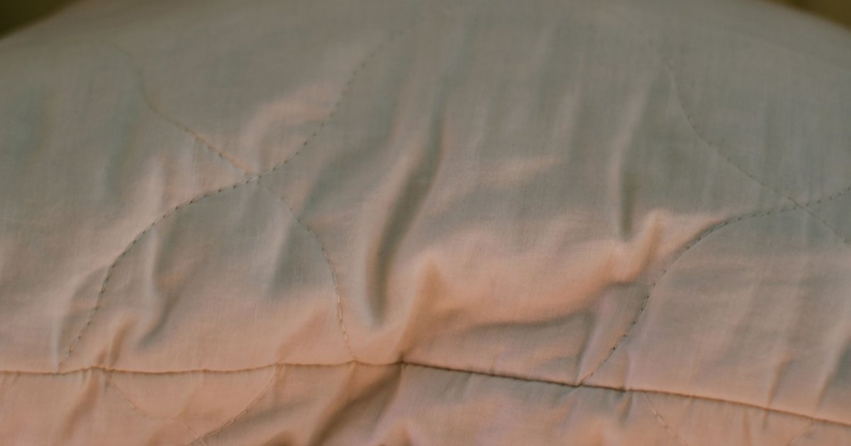 A close view of soft, rumpled bedding