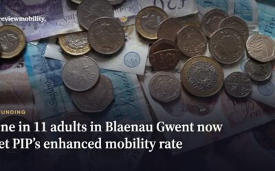 One in 11 adults in Blaenau Gwent now get PIP’s enhanced mobility rate