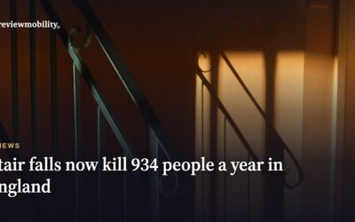 Stair falls now kill 934 people a year in England, and the whole rise is among the over-65s