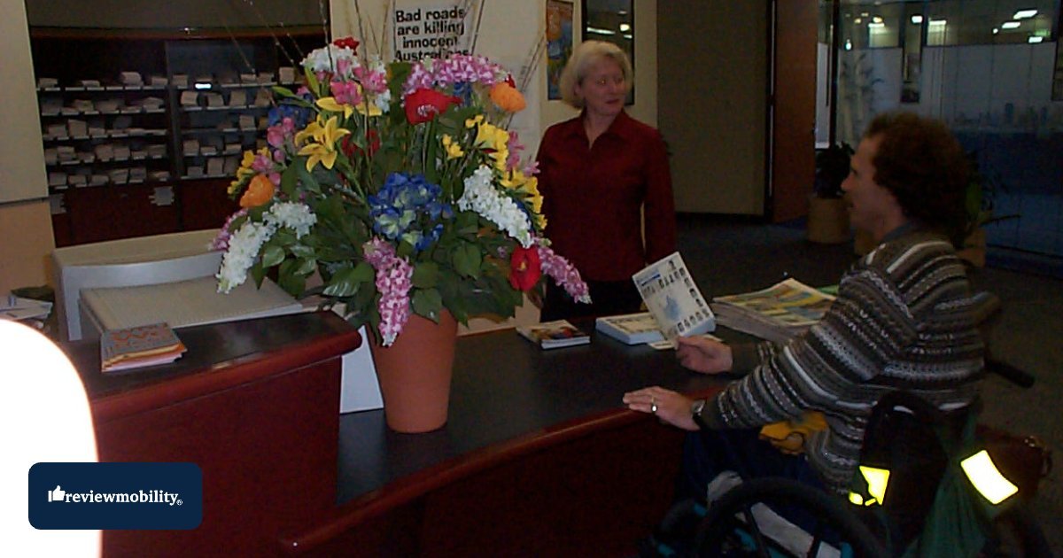 Wheelchair accessible reception counter